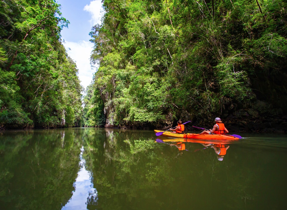kinh nghiệm chèo kayak tại Ao Thalane
